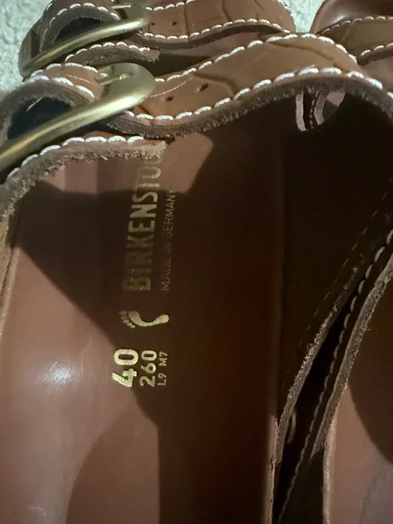 NWOT Birkenstock Staud collab Arizona Big Buckle Croc Slide Sandal size 40 - Picture 11 of 13